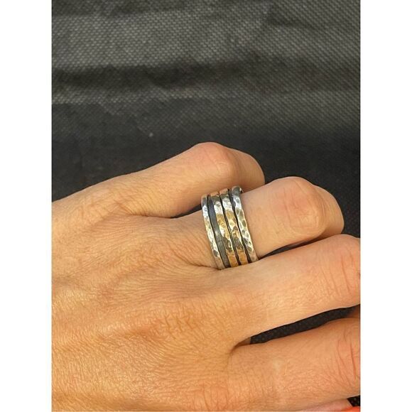 Silver and Rose Gold Ring - Picture 1 of 5